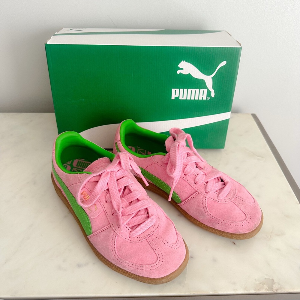 Puma Palermo Special Pink Delight Green Gum Size 6